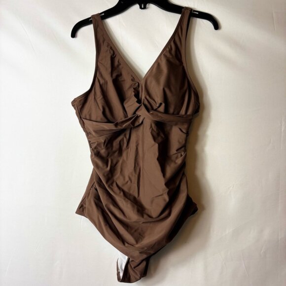 Women's Heytalala Brown One-Piece Swimsuit Size M - Picture 1 of 5